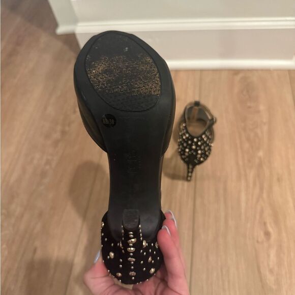 BCBG Black Studded Open Toe Heel - Picture 4 of 4